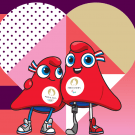 mascottes dans un coeur