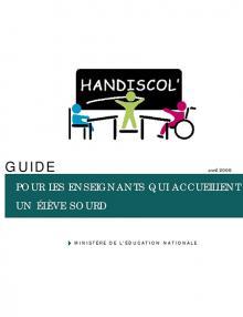 Couverture du guide enseignants qui accueillent un élève sourd