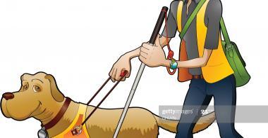 chien aveugle illustration